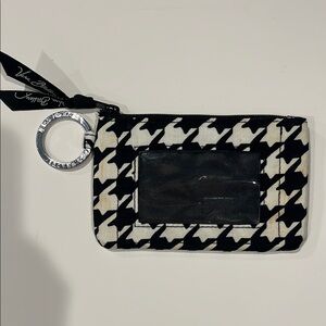 Vera Bradley Black and White Houndstooth ID Wallet